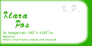 klara pos business card